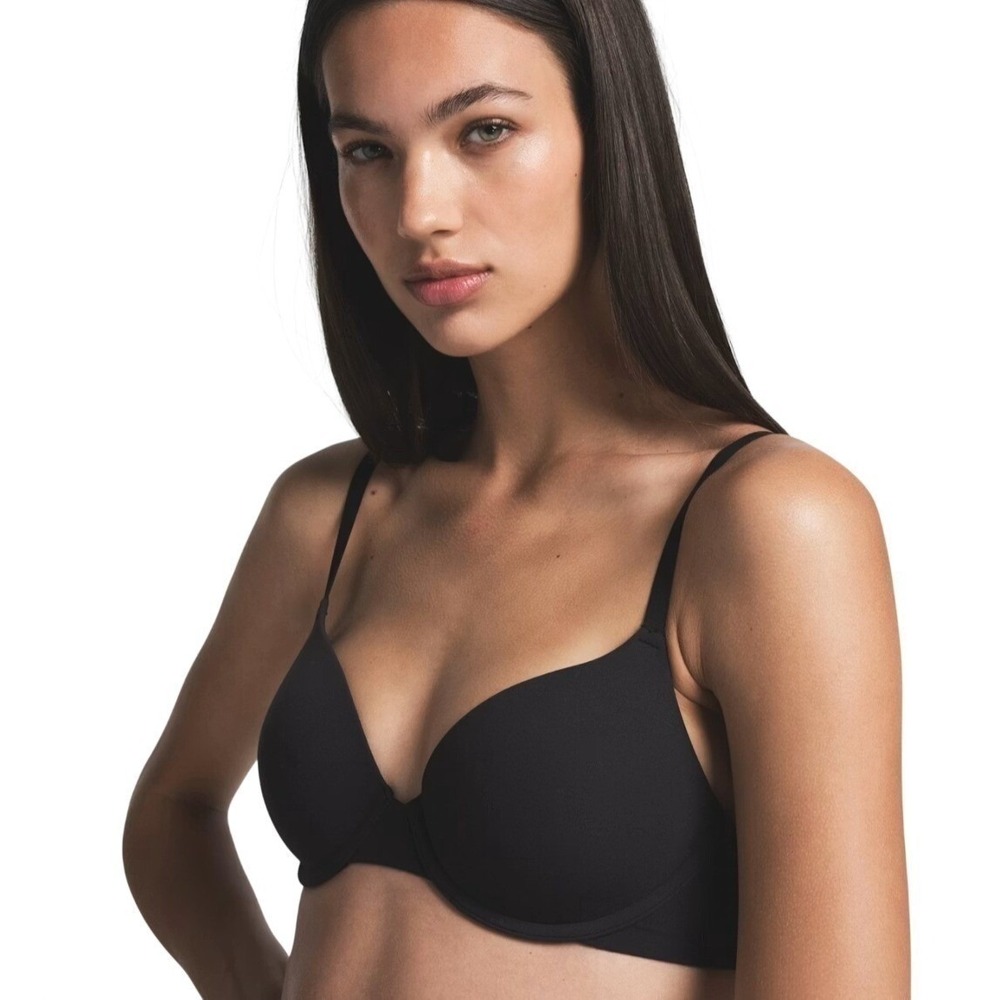 Skims Fits Everybody T-Shirt Bra Onyx Black Underwire BR-UWR-2294 38C - Picture 3 of 8